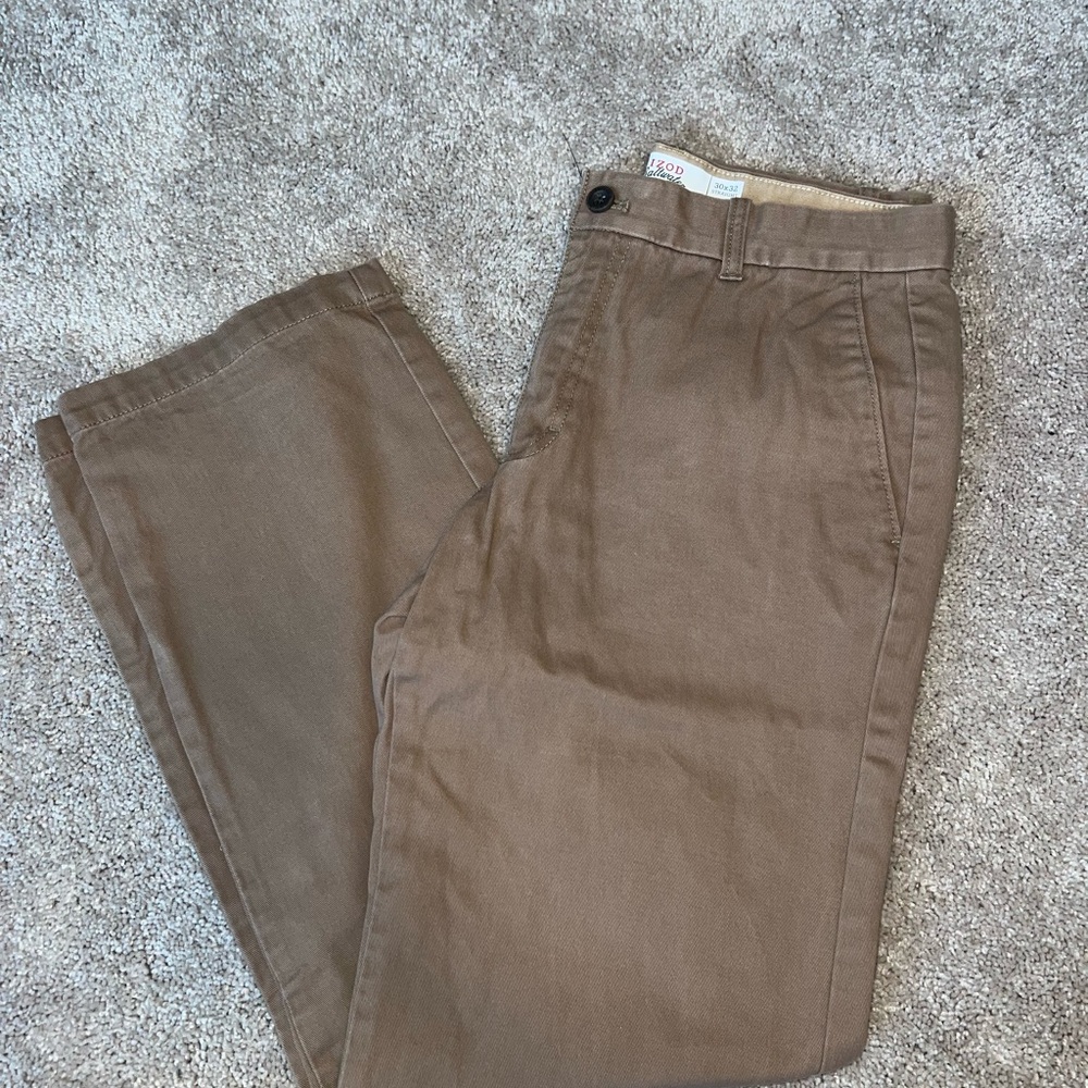 Izod Brown Chinos Classic Straight-Leg